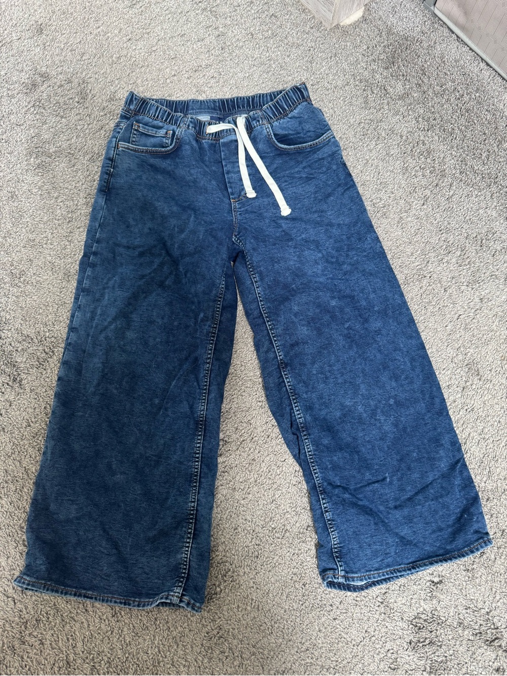 Gap wide leg drawstring jeans women’s small petite